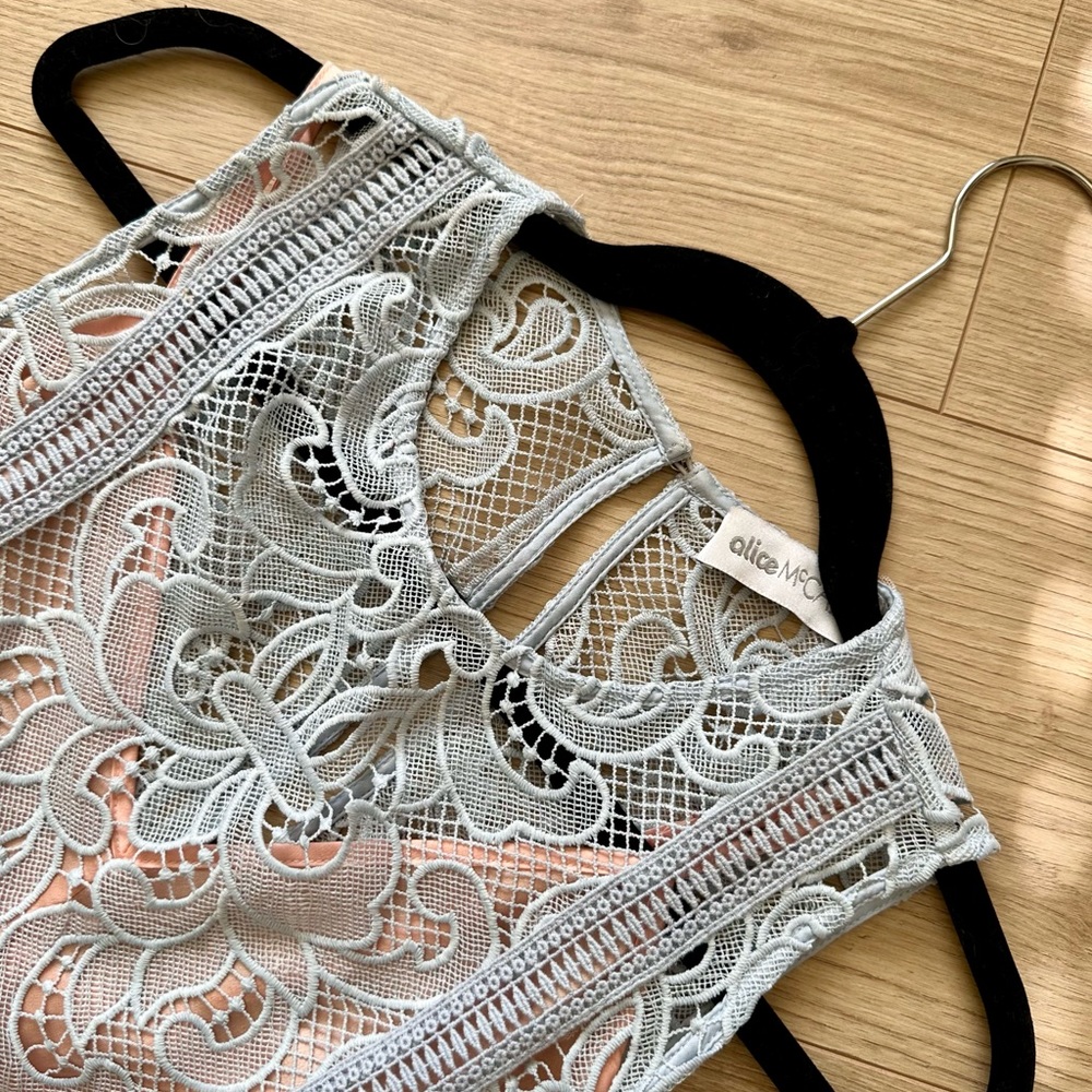 Alice McCall Silver Lace Jumpsuit